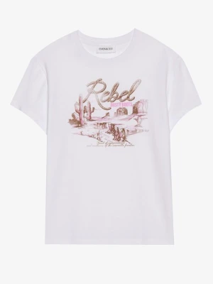 T-shirt z nadrukiem Even&Odd By Zalando biały