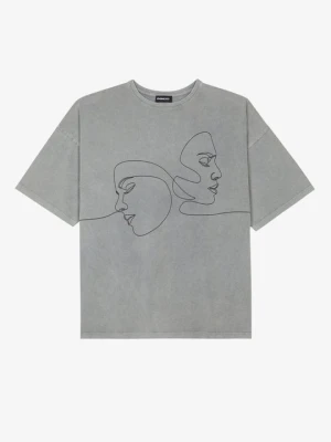 T-shirt z nadrukiem Even&Odd By Zalando szary