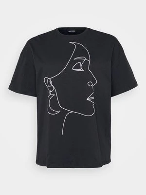 T-shirt z nadrukiem Even&Odd Curvy