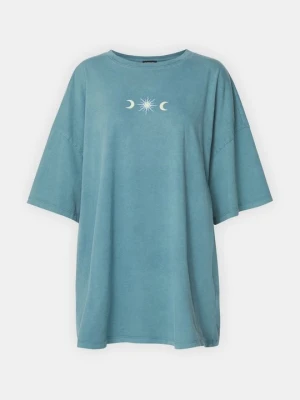 T-shirt z nadrukiem Even&Odd Curvy By Zalando ciemnozielony