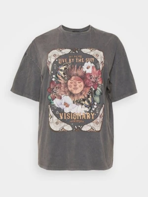 T-shirt z nadrukiem Even&Odd Curvy By Zalando czarny