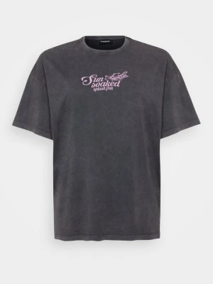 T-shirt z nadrukiem Even&Odd Curvy By Zalando szary