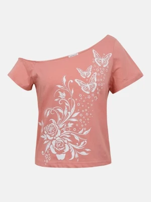 T-shirt z nadrukiem Even&Odd By Zalando różowy