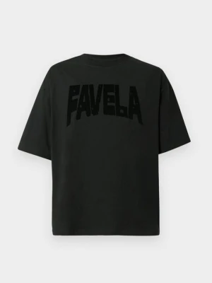 T-shirt z nadrukiem FAVELA czarny