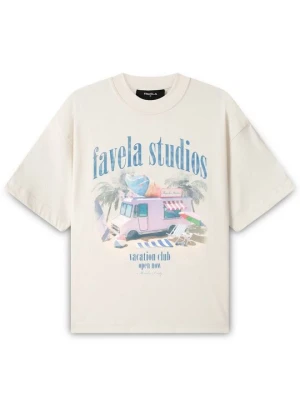 T-shirt z nadrukiem FAVELA mleczny
