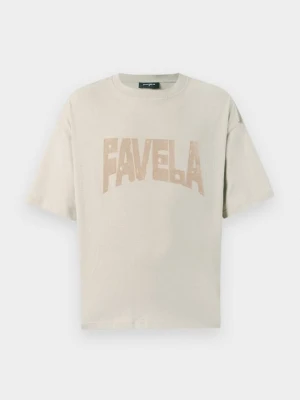 T-shirt z nadrukiem FAVELA mleczny