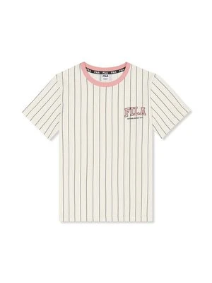 T-shirt z nadrukiem Fila mleczny