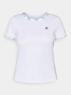 T-shirt z nadrukiem Fila biały