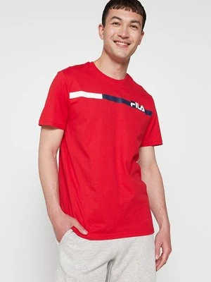 T-shirt z nadrukiem Fila czerwony