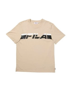 T-shirt z nadrukiem Fila beżowy