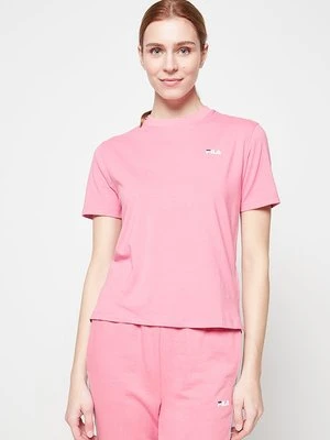 T-shirt z nadrukiem Fila różowy