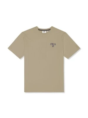 T-shirt z nadrukiem Fila beżowy