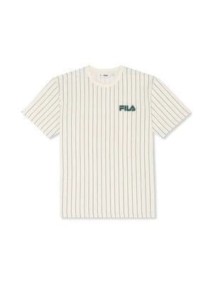T-shirt z nadrukiem Fila mleczny
