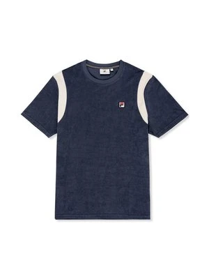 T-shirt z nadrukiem Fila niebieski
