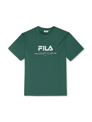 T-shirt z nadrukiem Fila zielony