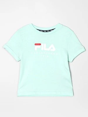 T-shirt z nadrukiem Fila miętowy