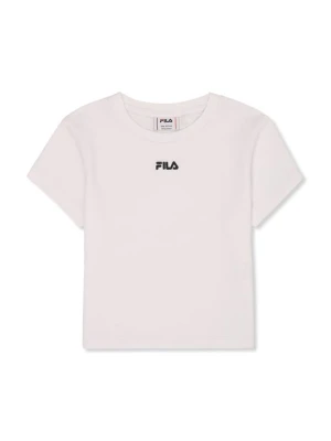 T-shirt z nadrukiem Fila biały