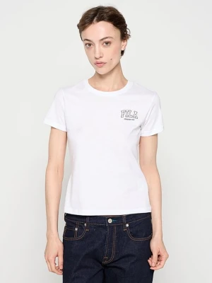 T-shirt z nadrukiem Fila biały