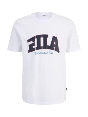 T-shirt z nadrukiem Fila biały