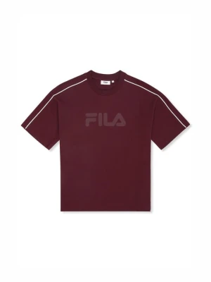T-shirt z nadrukiem Fila bordowy