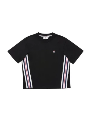 T-shirt z nadrukiem Fila czarny