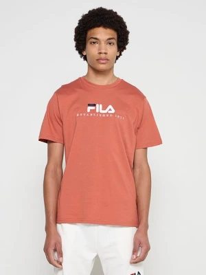T-shirt z nadrukiem Fila czerwony