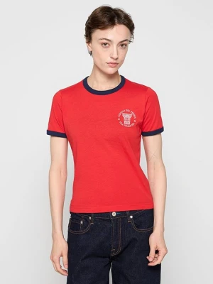 T-shirt z nadrukiem Fila czerwony