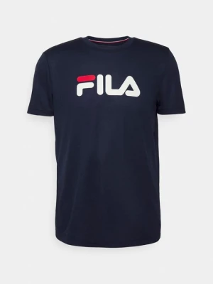 T-shirt z nadrukiem Fila granatowy