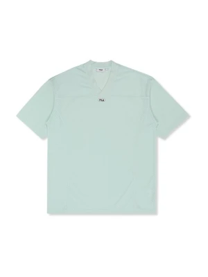 T-shirt z nadrukiem Fila turkusowy