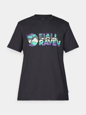 T-shirt z nadrukiem Fjällräven czarny