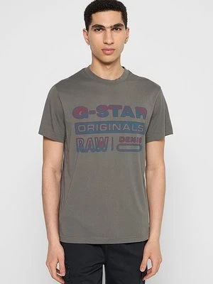 T-shirt z nadrukiem G-Star szary