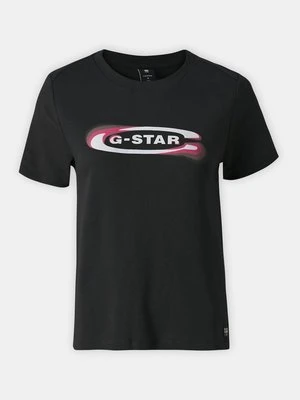 T-shirt z nadrukiem G-Star czarny