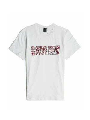 T-shirt z nadrukiem G-Star biały