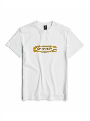 T-shirt z nadrukiem G-Star biały
