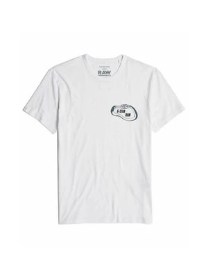 T-shirt z nadrukiem G-Star biały