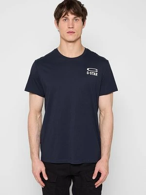 T-shirt z nadrukiem G-Star ciemnoniebieski