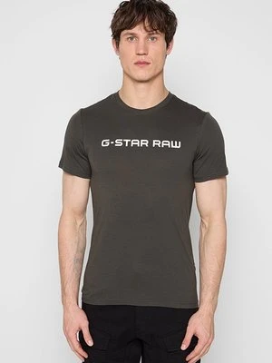 T-shirt z nadrukiem G-Star szary