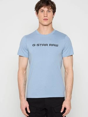 T-shirt z nadrukiem G-Star niebieski