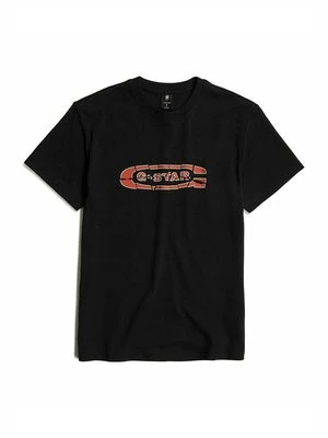 T-shirt z nadrukiem G-Star czarny