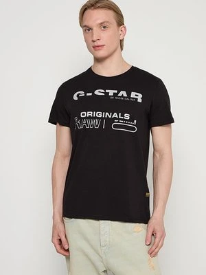 T-shirt z nadrukiem G-Star czarny