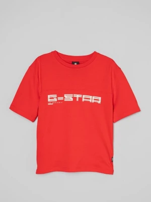 T-shirt z nadrukiem G-Star czerwony