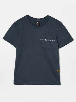 T-shirt z nadrukiem G-Star granatowy