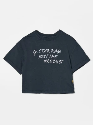 T-shirt z nadrukiem G-Star granatowy