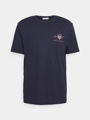 Zdjęcie produktu T-shirt z nadrukiem Gant granatowy