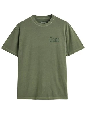 Zdjęcie produktu T-shirt z nadrukiem Gant zielony