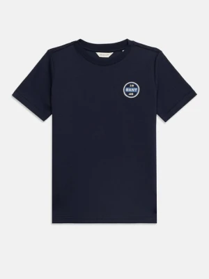 T-shirt z nadrukiem Gant granatowy