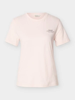 T-shirt z nadrukiem Gant morelowy