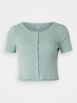 T-shirt z nadrukiem GAP oliwkowy melanż