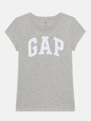 T-shirt z nadrukiem GAP jasnoszary melanż