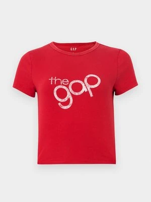 T-shirt z nadrukiem GAP czerwony